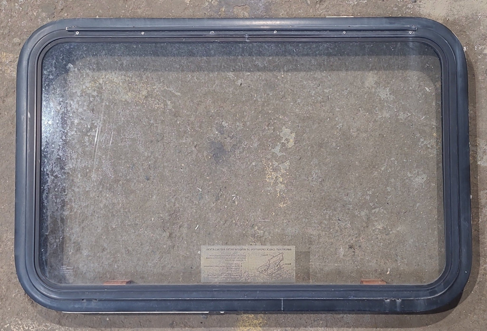 Used Black Radius Emergency Opening Window : 35 1/2