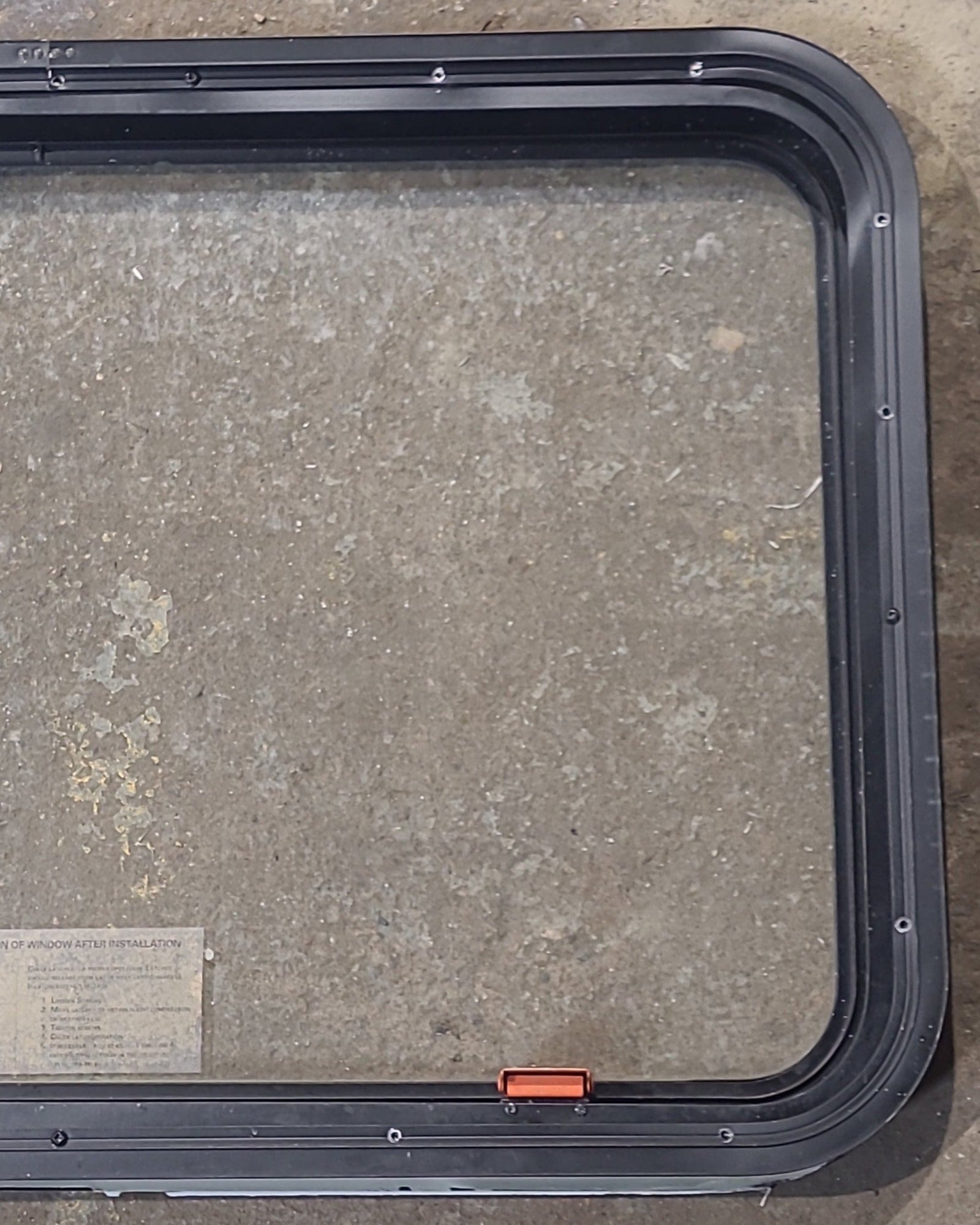 Used Black Radius Emergency Opening Window : 35 1/2