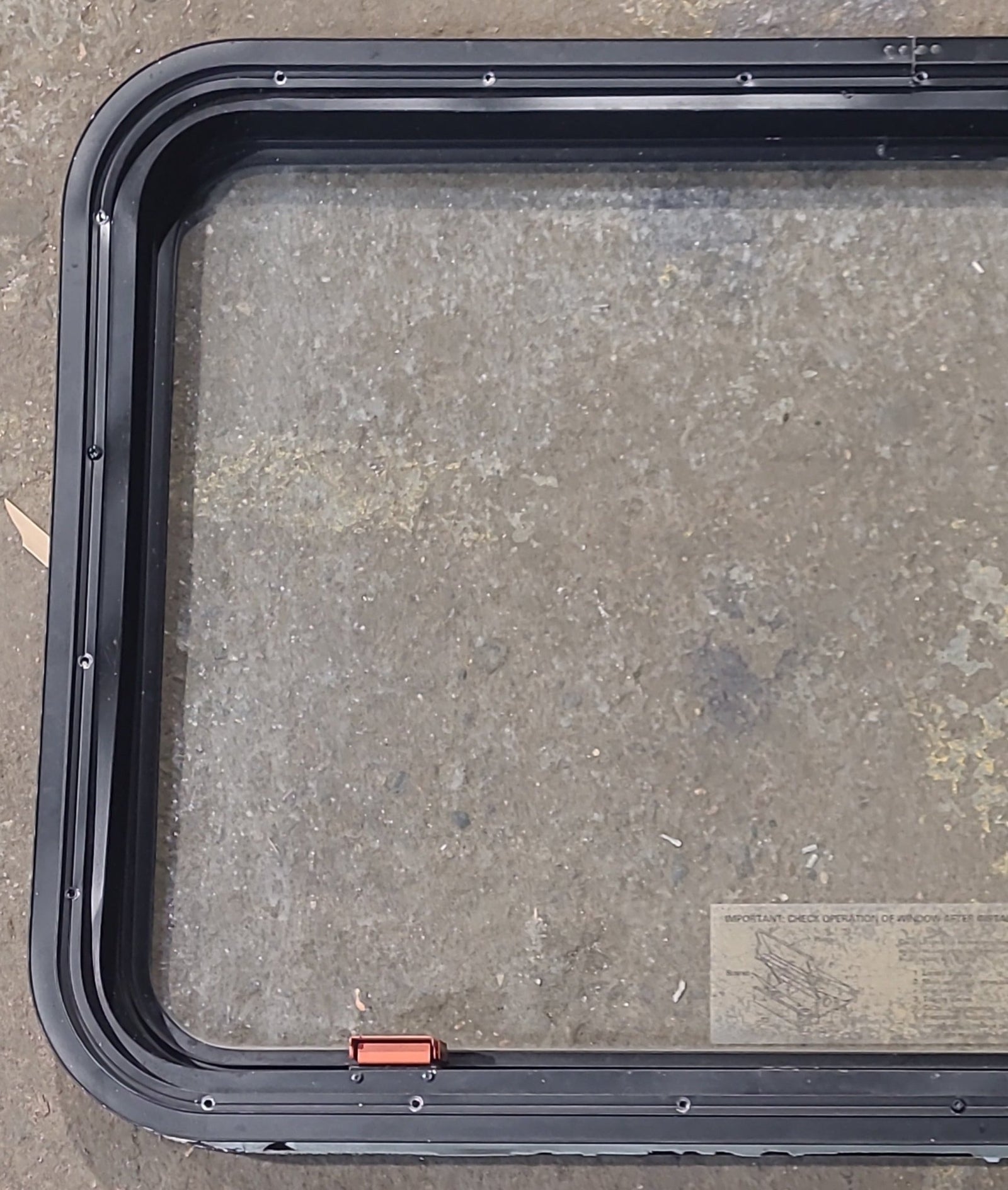 Used Black Radius Emergency Opening Window : 35 1/2