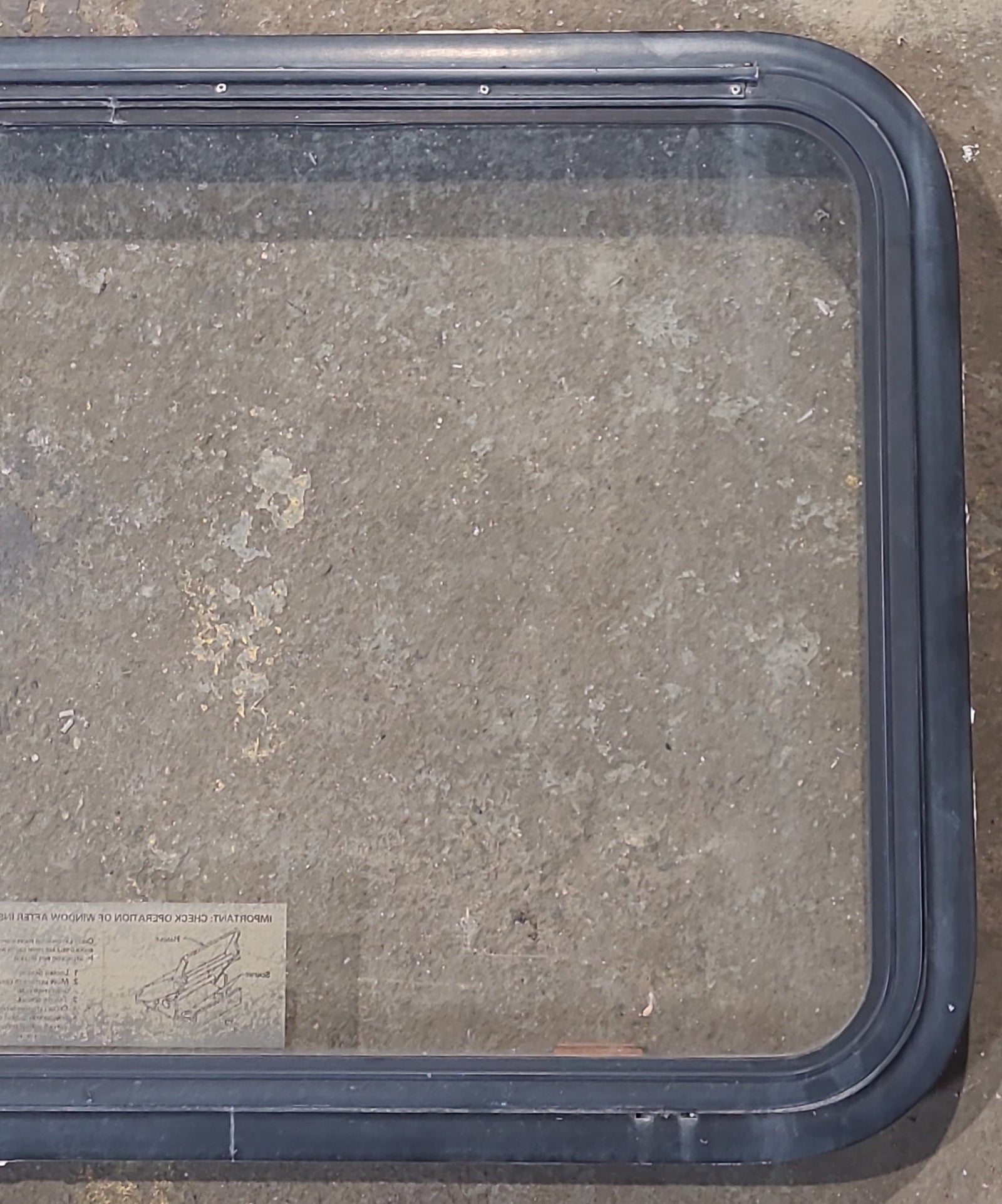 Used Black Radius Emergency Opening Window : 35 1/2