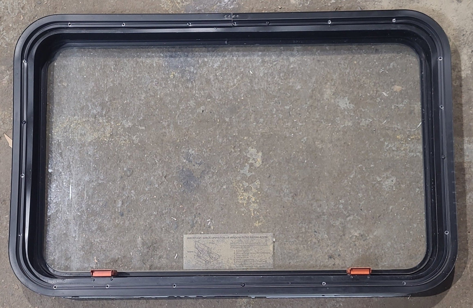 Used Black Radius Emergency Opening Window : 35 1/2