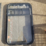 Used Black Radius Emergency Opening Window : 35 1/4 X 21 1/2 X 2