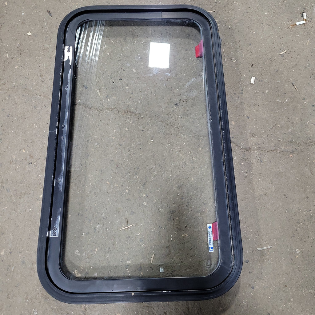 Used Black Radius Emergency-Opening Window : 35 3/4" W X 19 3/4" X 2" D - Young Farts RV Parts