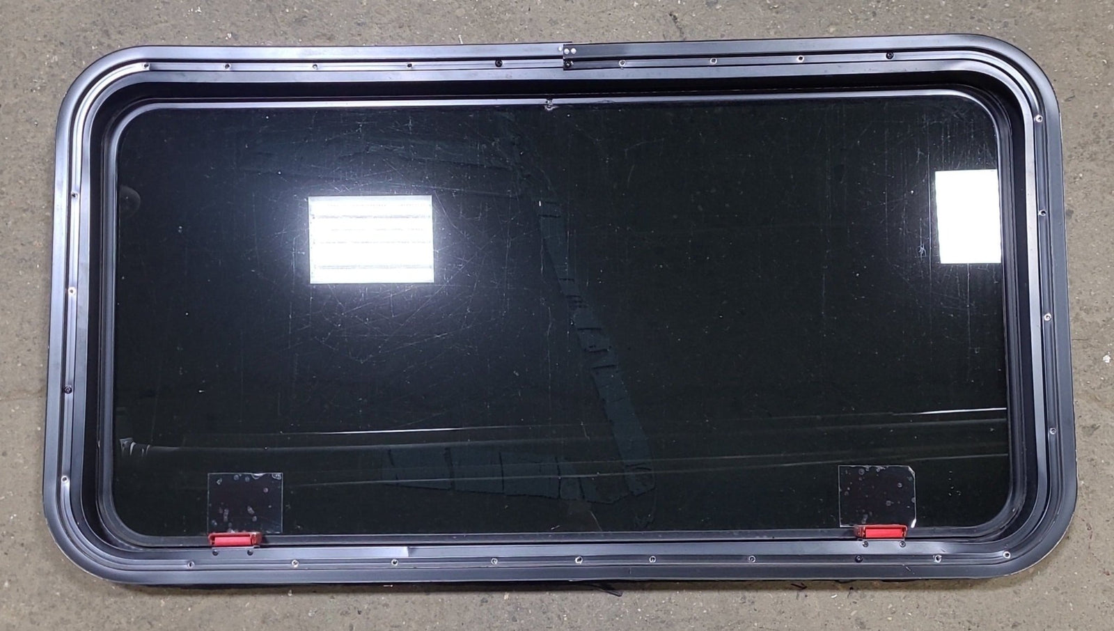 Used Black Radius Emergency Opening Window : 41 3/8