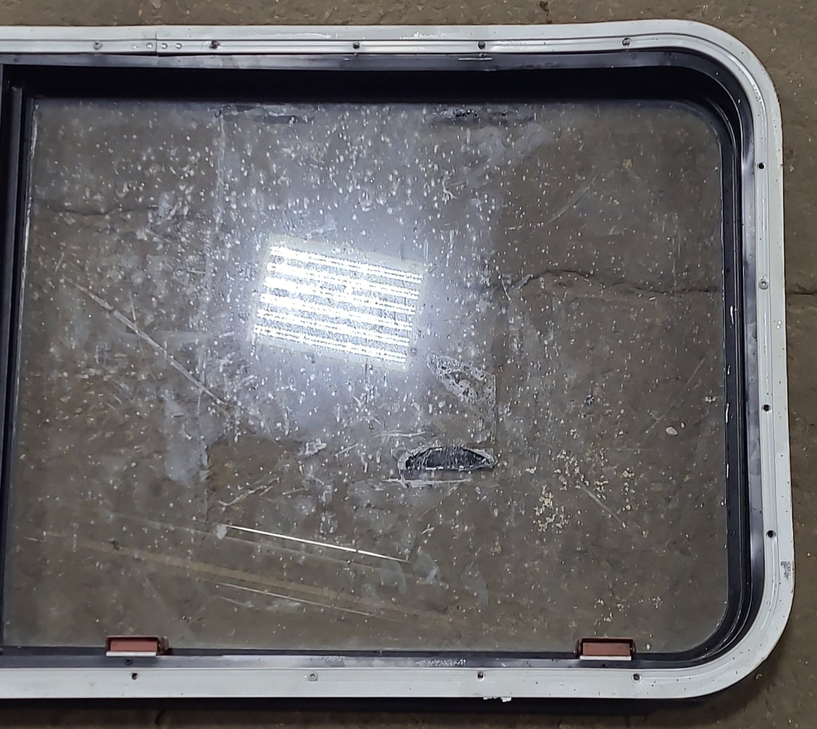 Used Black Radius Emergency Opening Window : 41 3/8