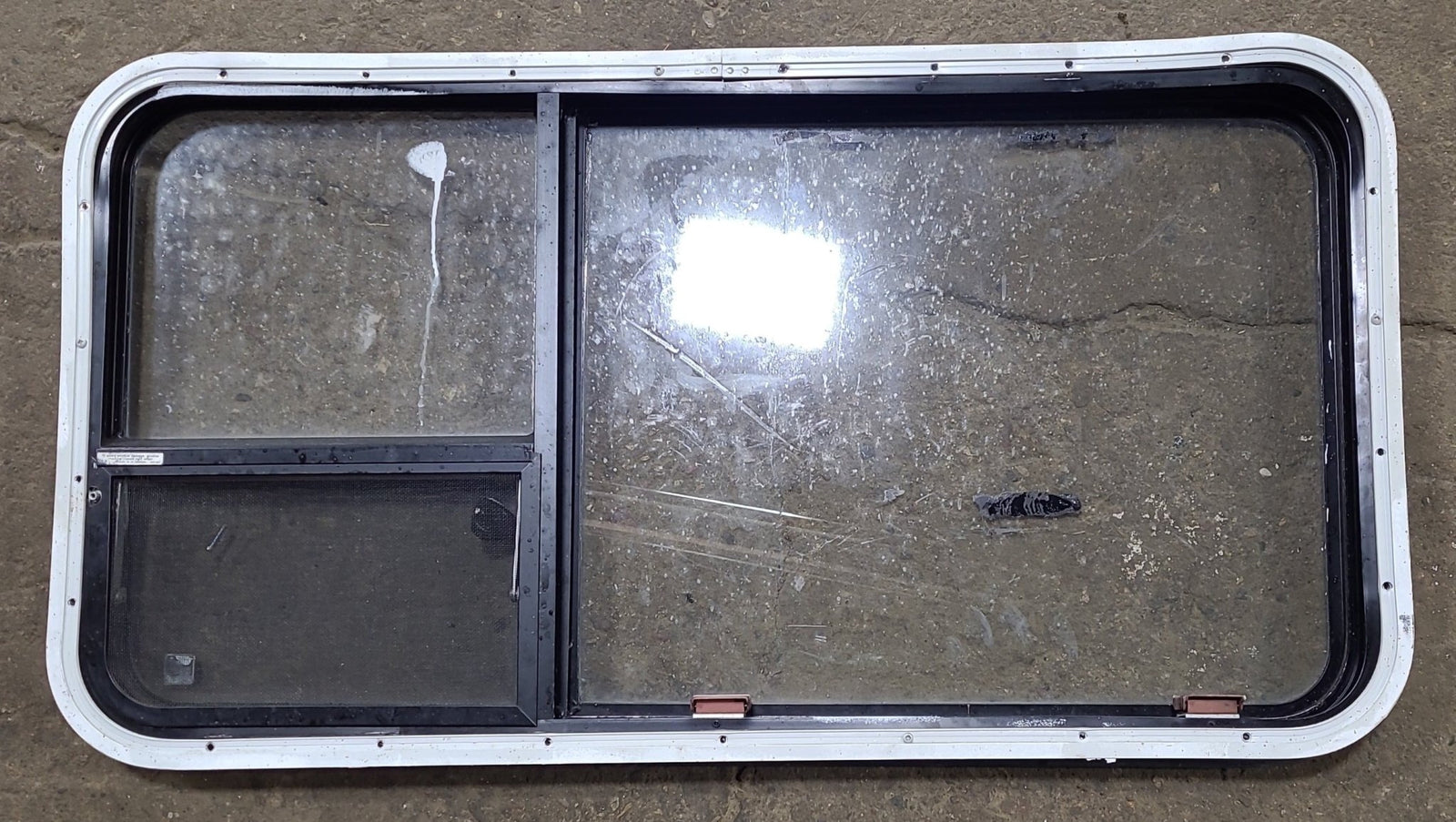 Used Black Radius Emergency Opening Window : 41 3/8