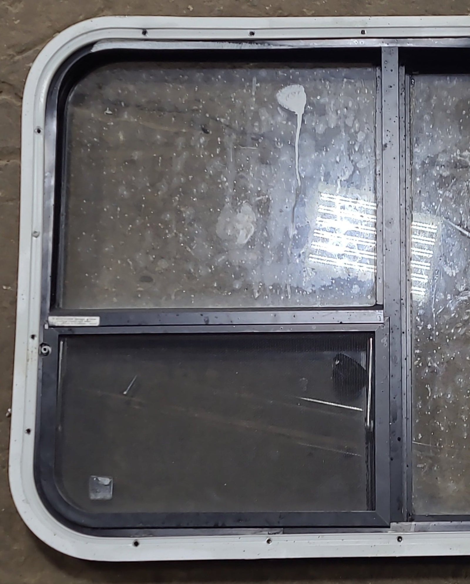 Used Black Radius Emergency Opening Window : 41 3/8