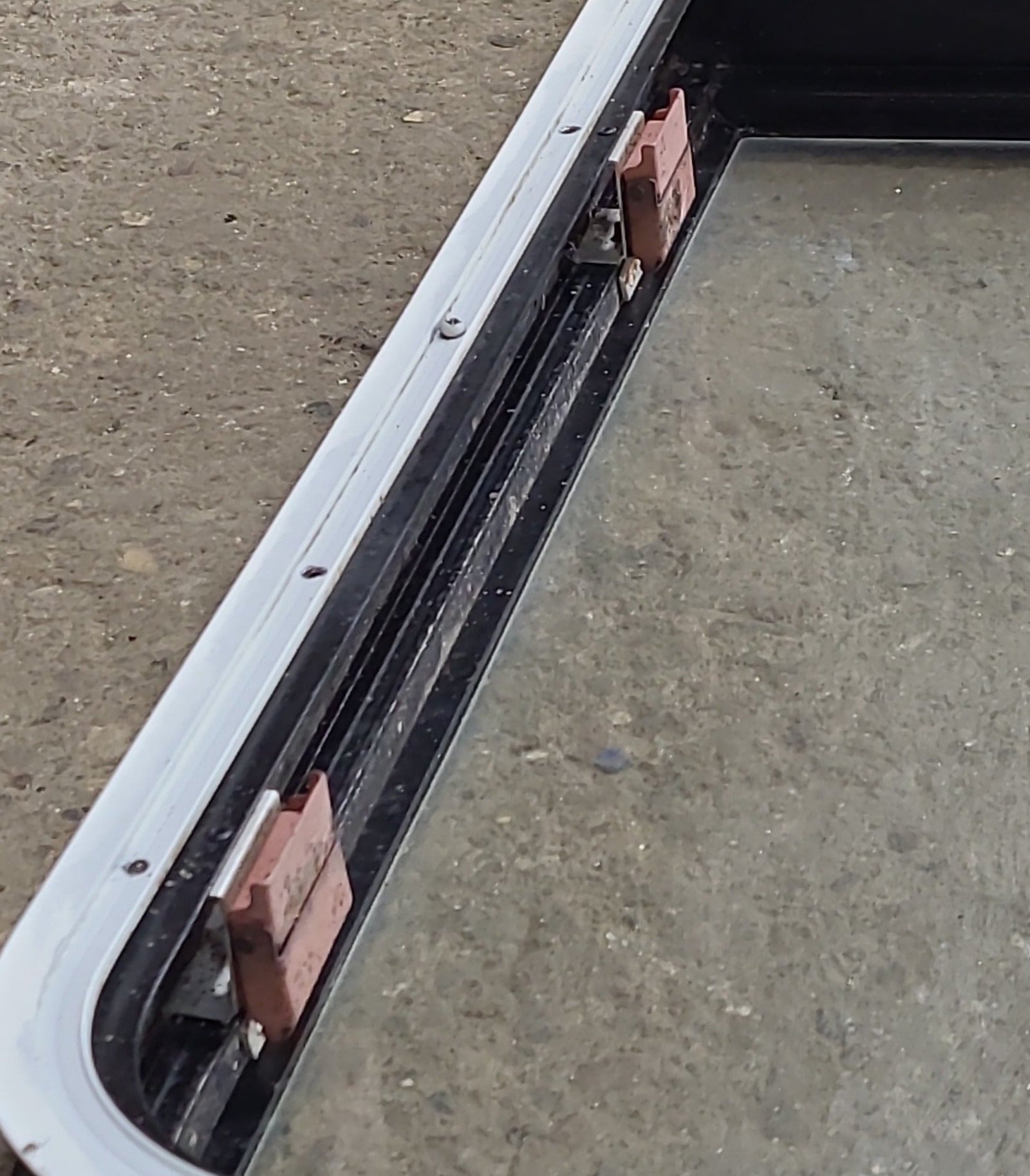 Used Black Radius Emergency Opening Window : 41 3/8