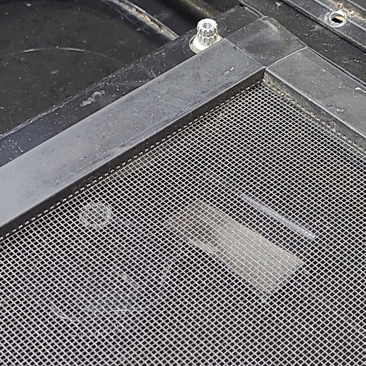 Used Black Radius Emergency Opening Window : 47 1/4" W x 22 1/2" H x 1 3/4" D - Young Farts RV Parts