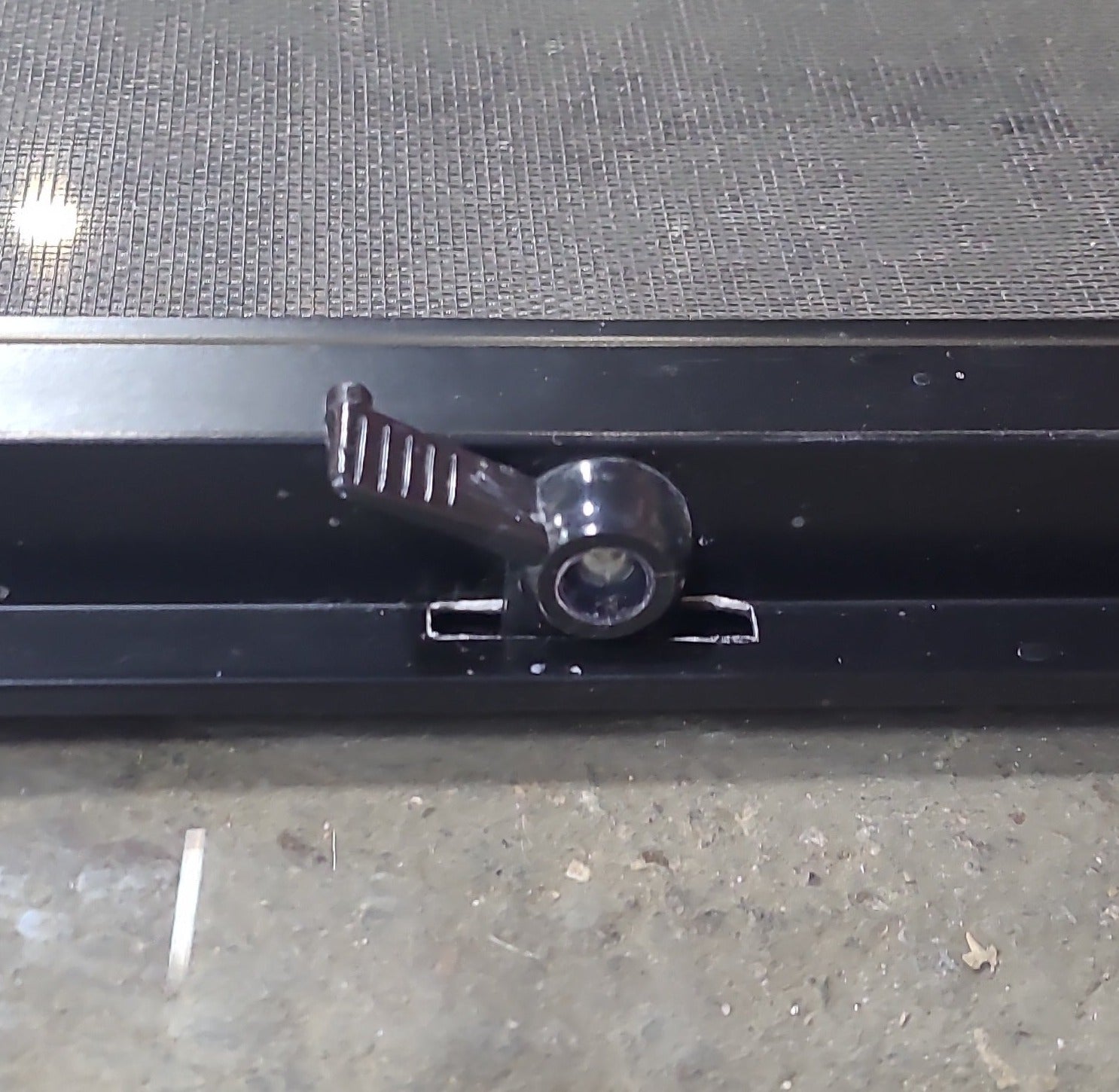 Used Black Radius Emergency Opening Window : 60 3/8