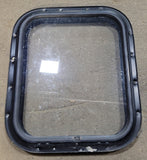 Used Black Radius Non-Opening Window : 16 3/4