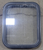 Used Black Radius Non Opening Window : 17 1/2