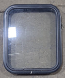 Used Black Radius Non Opening Window : 17 1/2