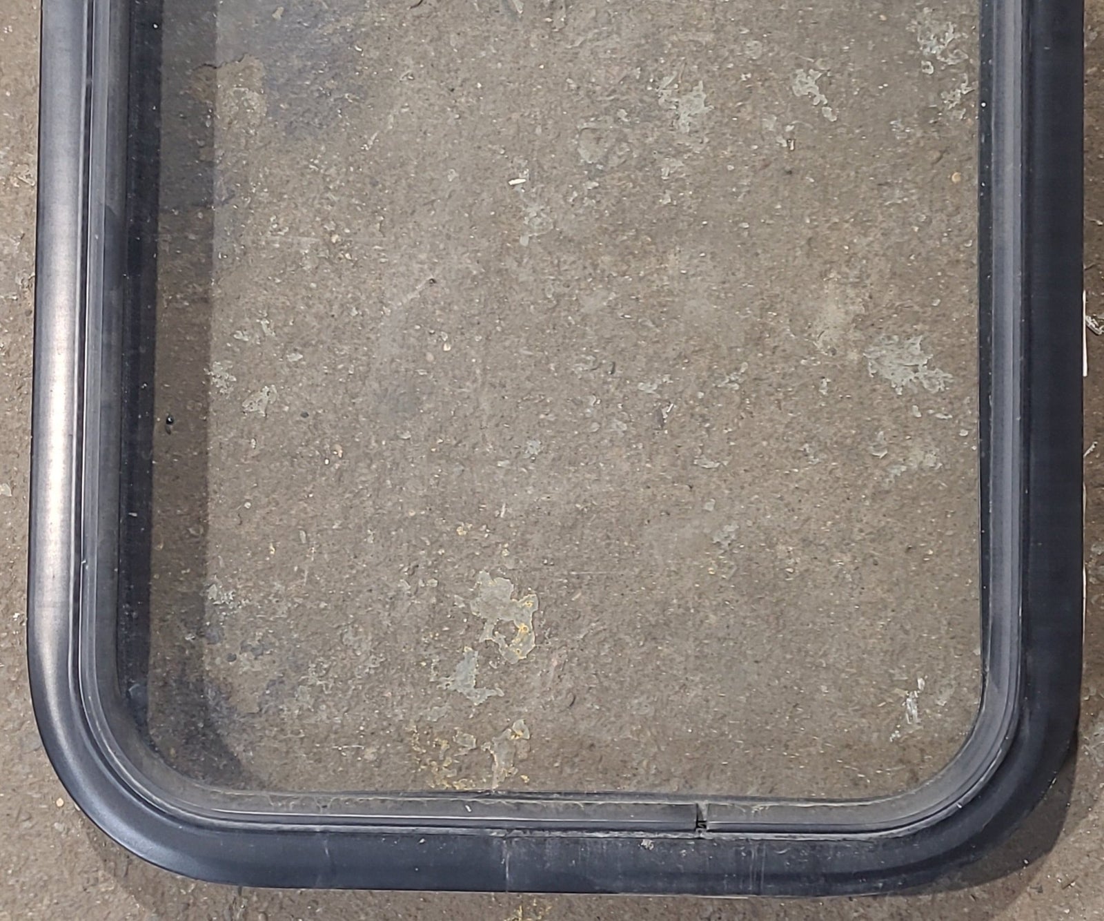 Used Black Radius Non Opening Window : 17 3/4