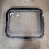 Used Black Radius Non-Opening Window : 22 X 18 7/8 X 2