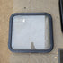 Used Black Radius Non-Opening Window : 23 X 21 1/2 X 2" D - Young Farts RV Parts