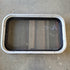 Used Black Radius Non-Opening Window : 24 1/2 X 15 X 2" D - Young Farts RV Parts