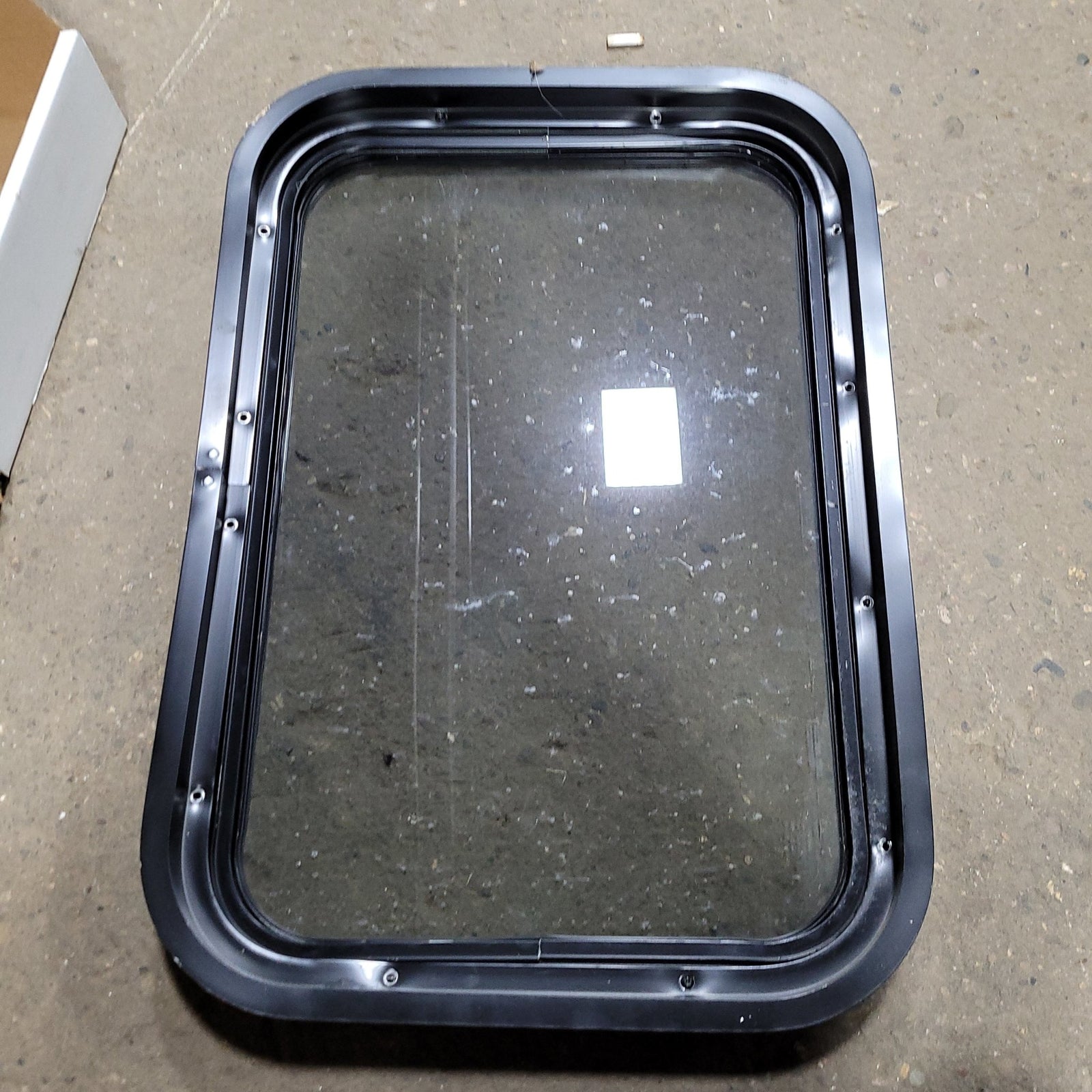 Used Black Radius Non-Opening Window : 24 1/2