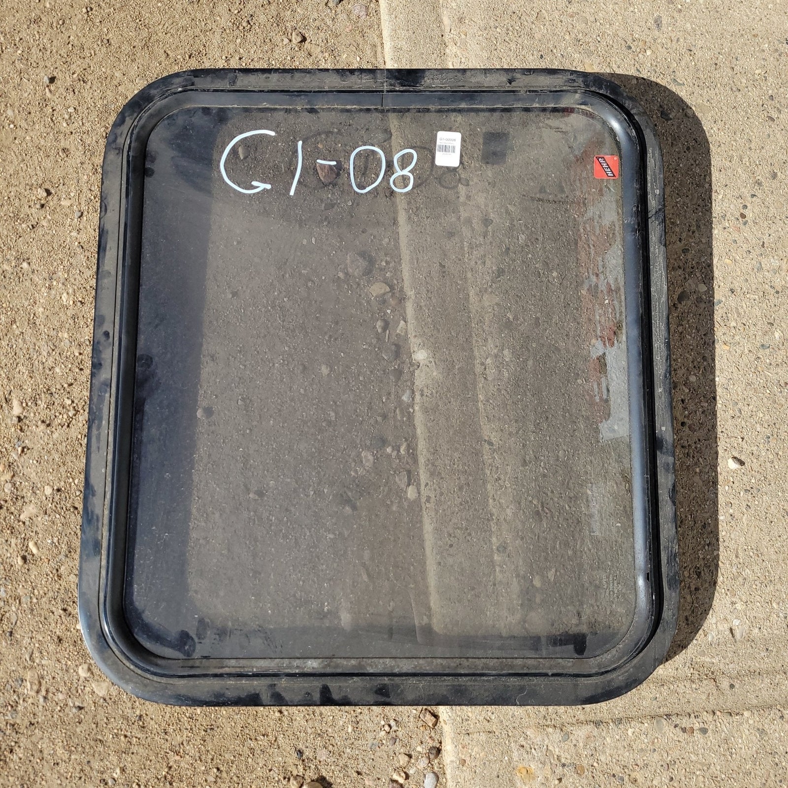 Used Black Radius Non-Opening Window : 24 1/4 X 22 X 2