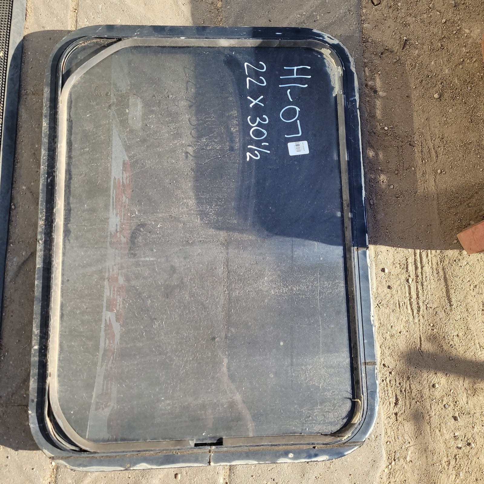 Used Black Radius Non-Opening Window : 30 1/2 X 22 X 2