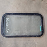 Used Black Radius Non-Opening Window : 31 3/4 X 17 3/4 X 2