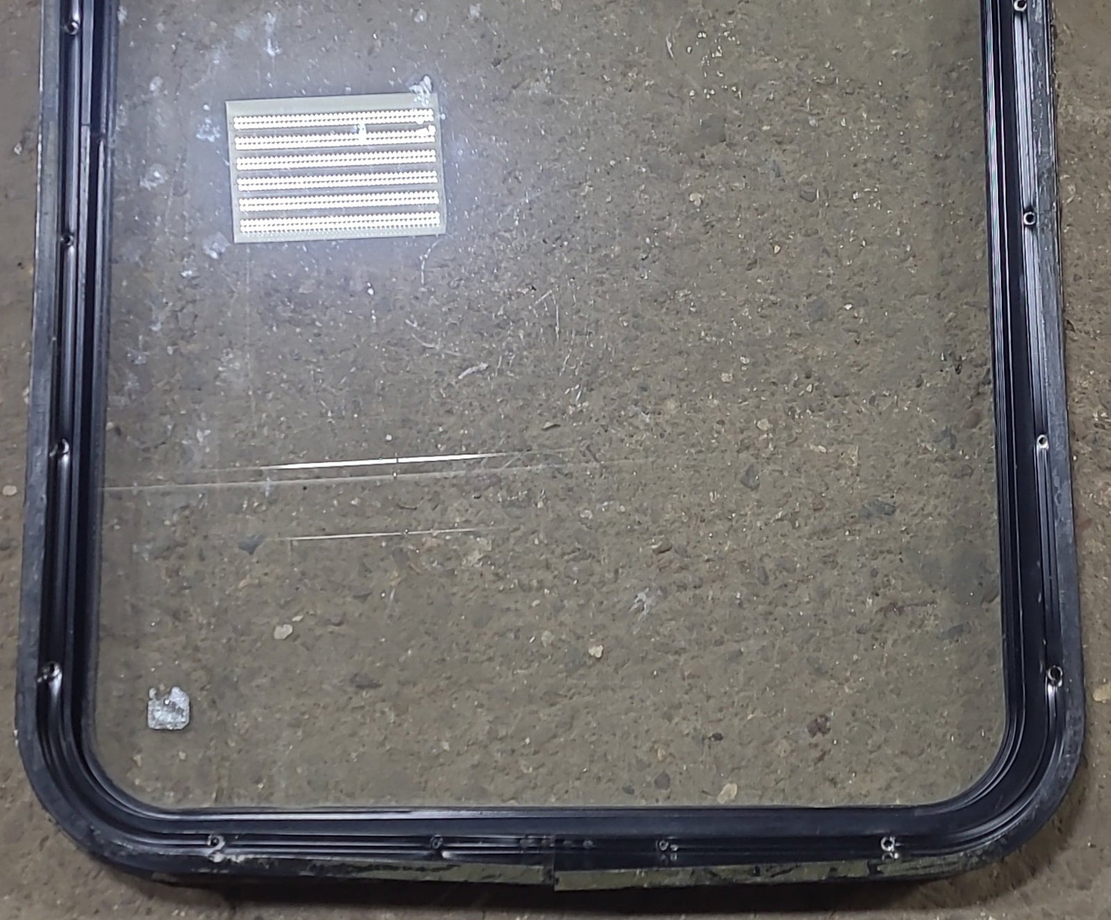 Used Black Radius Non Opening Window : 36