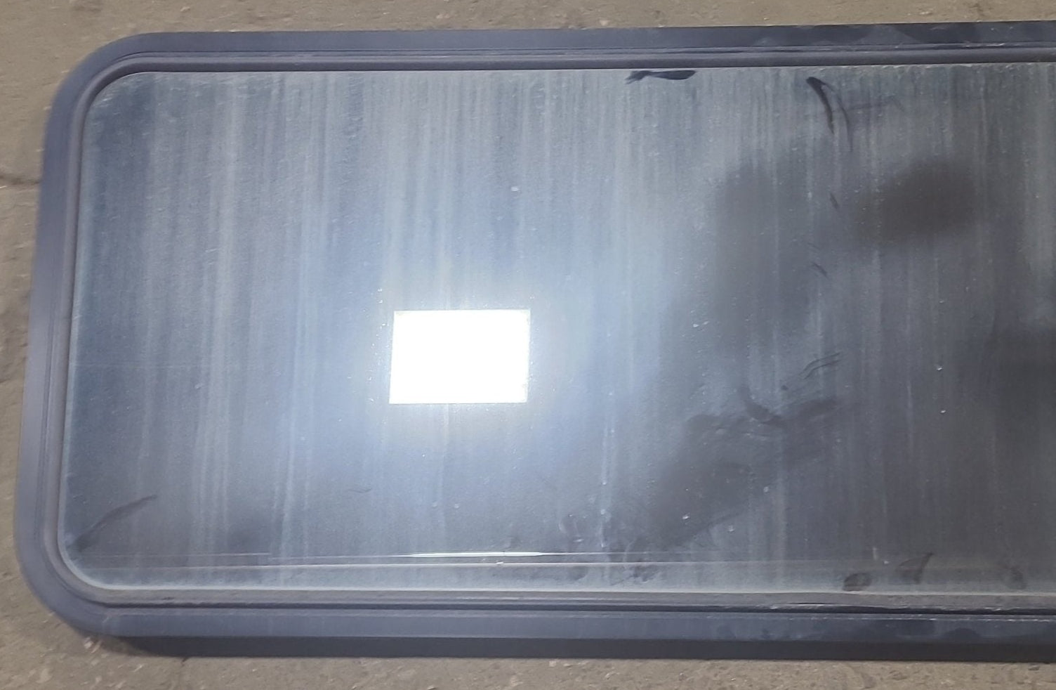 Used Black Radius Non Opening Window : 60 1/2