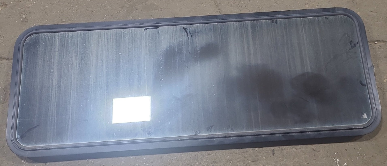 Used Black Radius Non Opening Window : 60 1/2