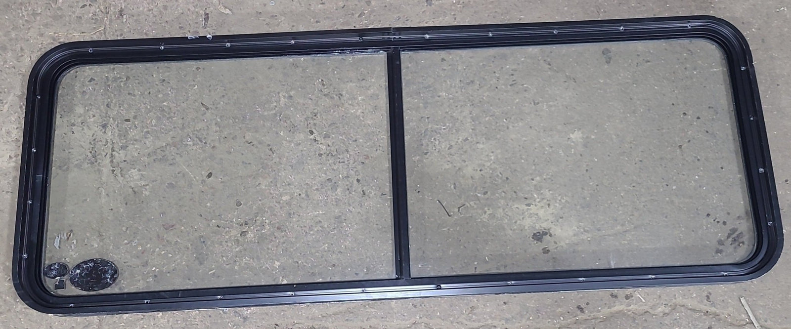 Used Black Radius Non Opening Window : 60 1/4