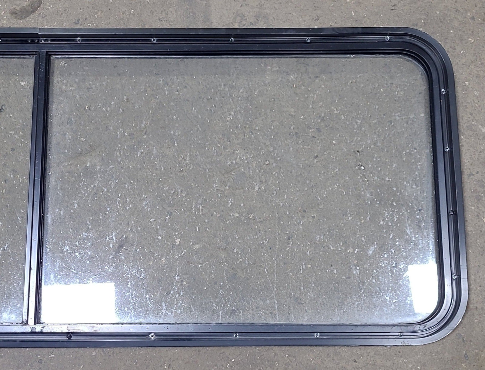 Used Black Radius Non-Opening Window : 60 1/4