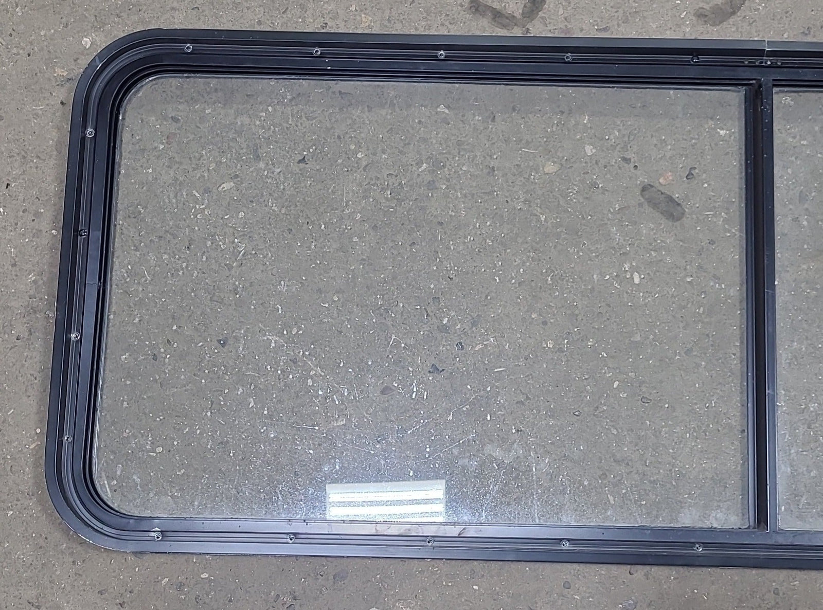 Used Black Radius Non-Opening Window : 60 1/4