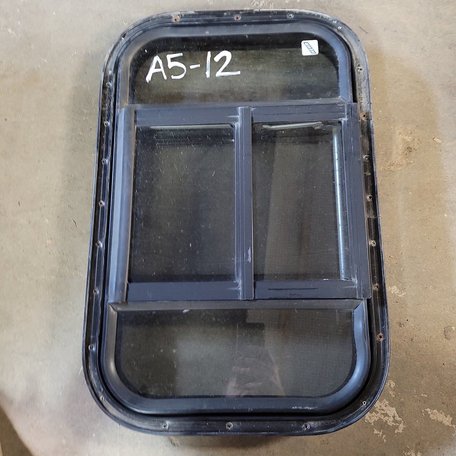 Used Black Radius Opening Window : 15 X 23 1/4 X 2