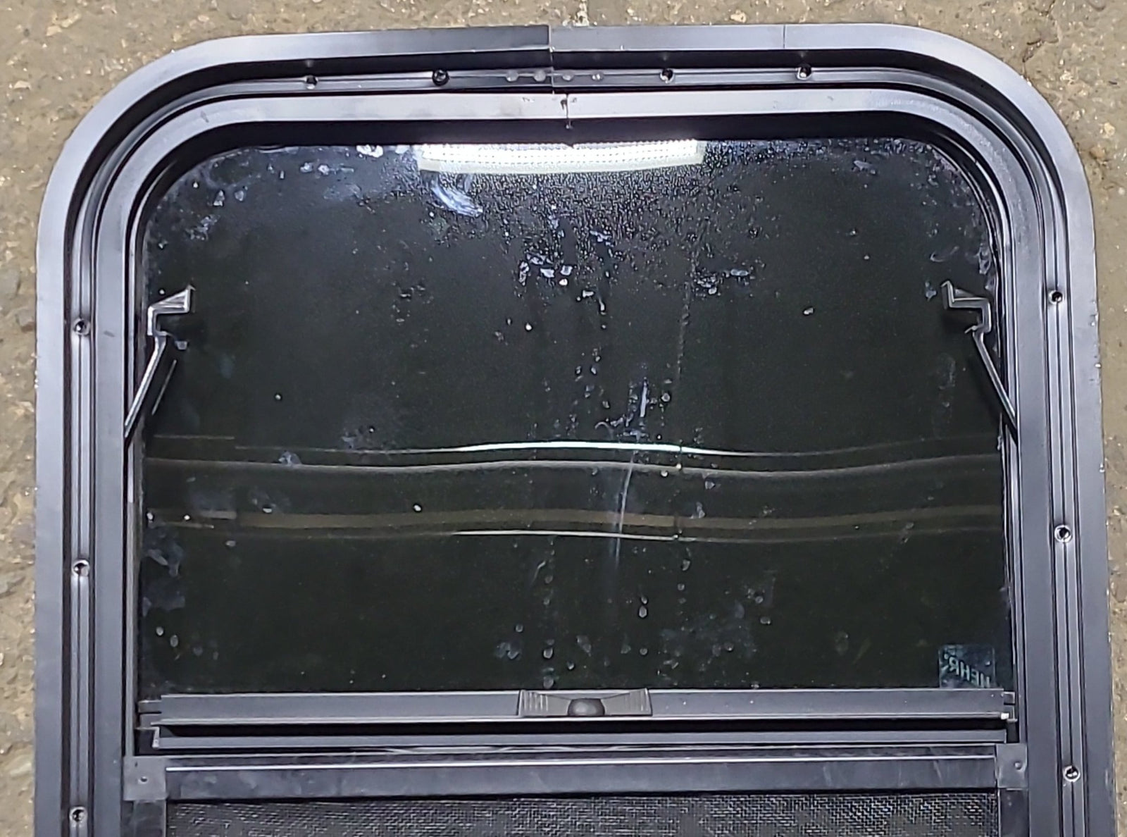 Used Black Radius Opening Window : 17 1/2