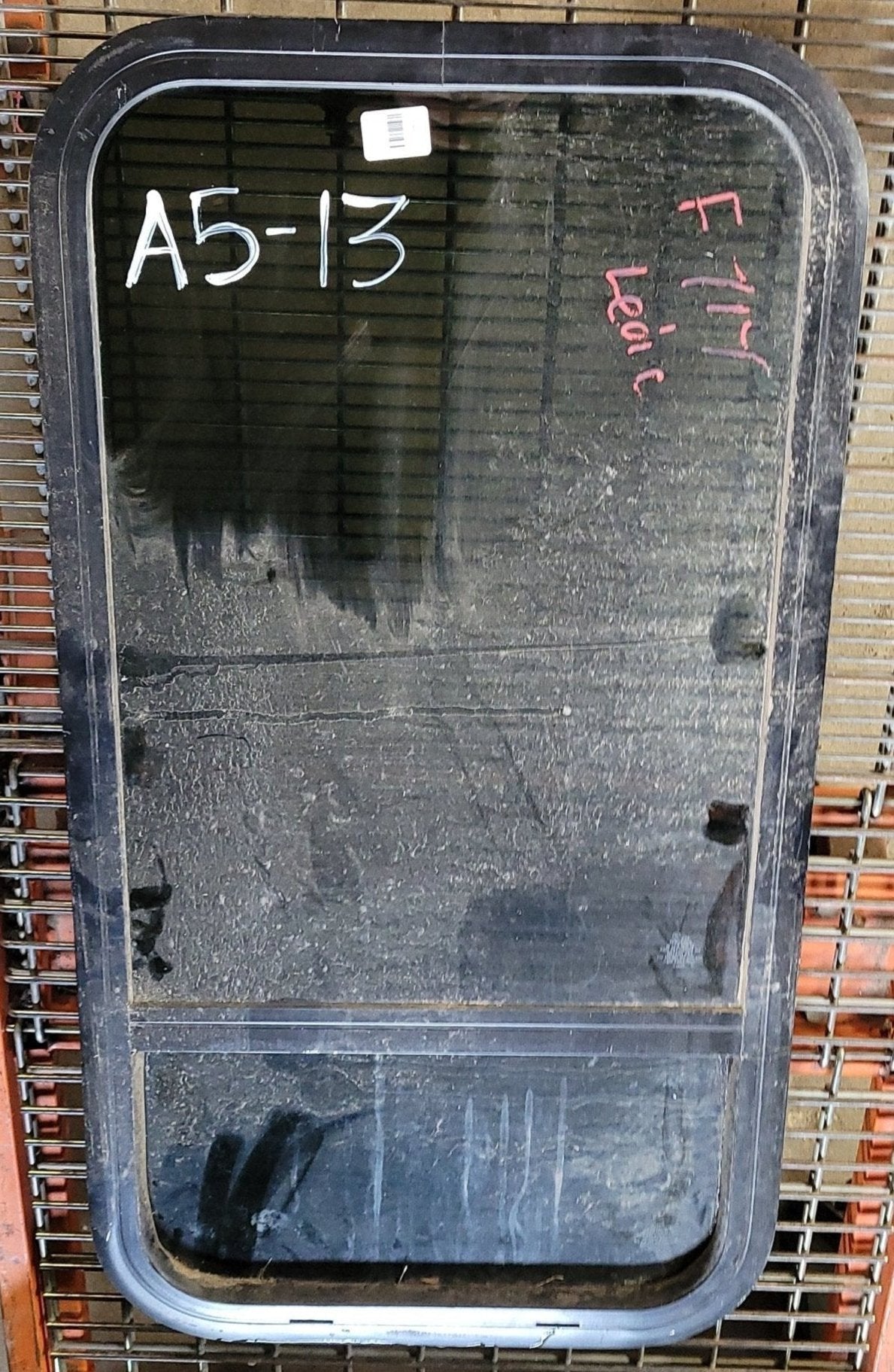 Used Black Radius Opening Window : 18 X 34 X 2" D - Young Farts RV Parts