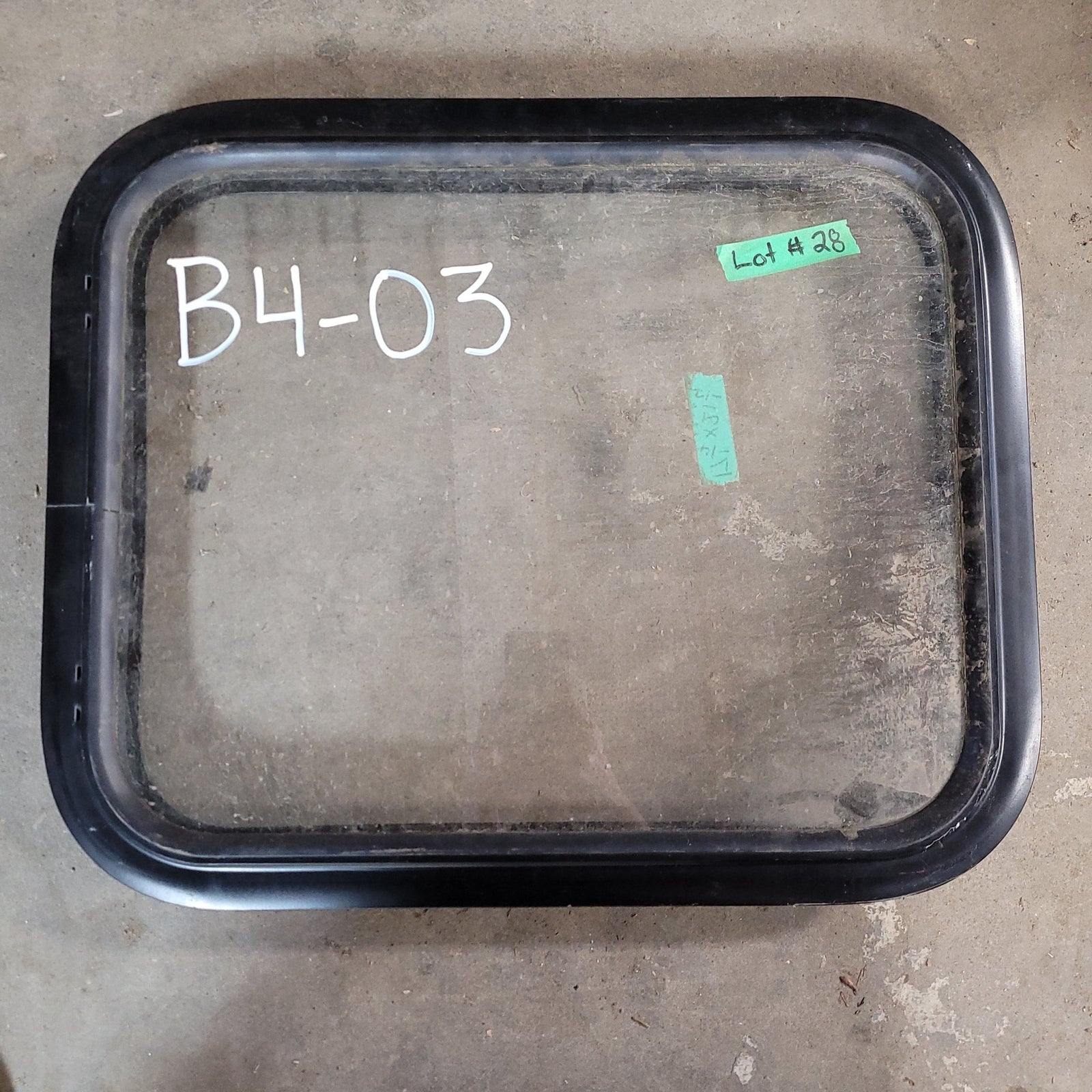 Used Black Radius Opening Window : 22 X 18 X 2