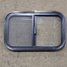 Load image into Gallery viewer, Used Black Radius Opening Window : 23 1/2&quot; W x 14 1/2&quot; H x 1 1/4&quot; D - Young Farts RV Parts