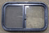 Used Black Radius Opening Window : 23 1/2" W x 14 1/2" H x 1 7/8" D - Young Farts RV Parts