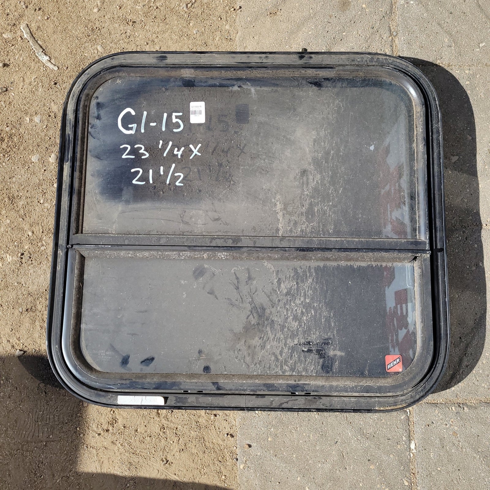 Used Black Radius Opening Window : 23 1/4 X 21 1/2 X 2