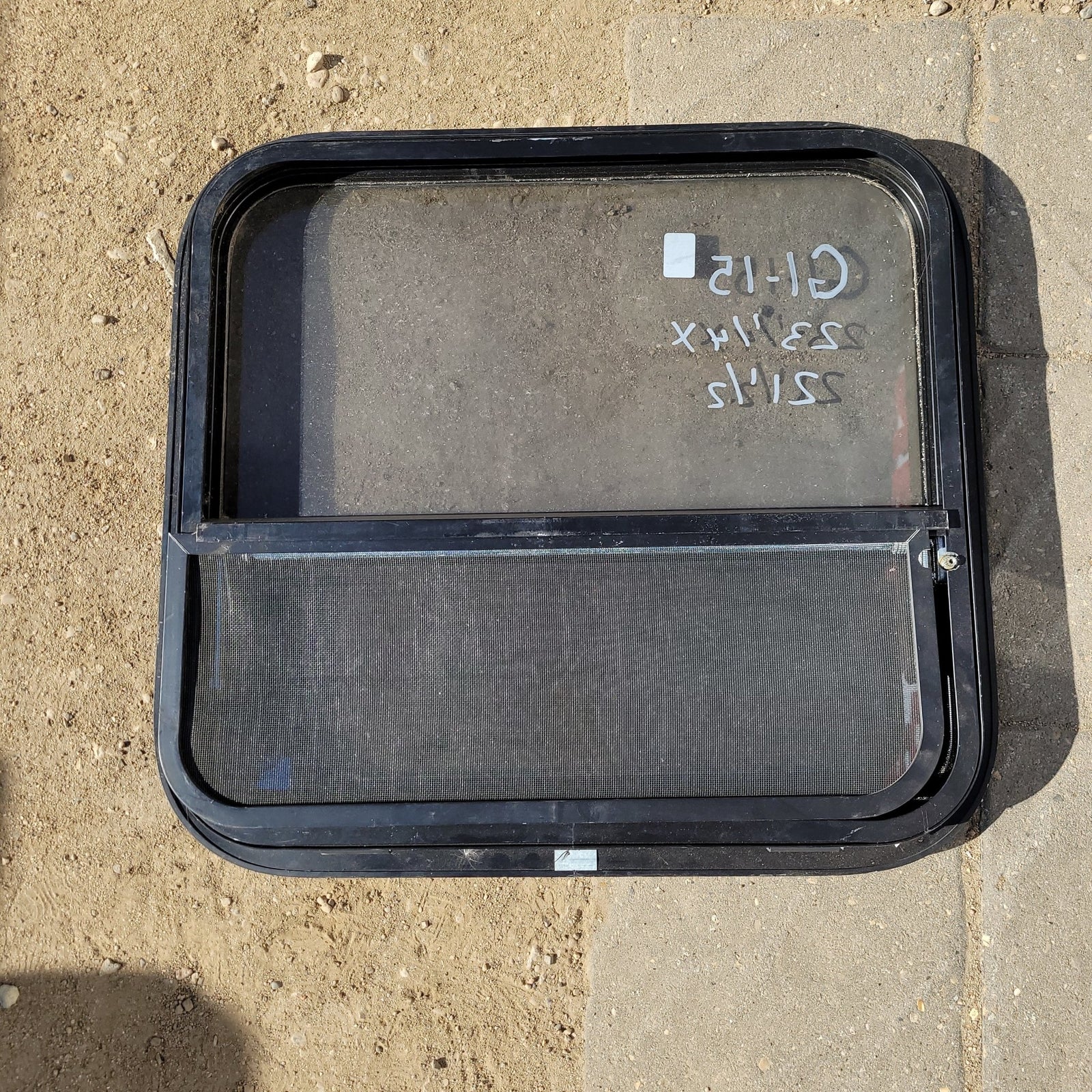 Used Black Radius Opening Window : 23 1/4 X 21 1/2 X 2