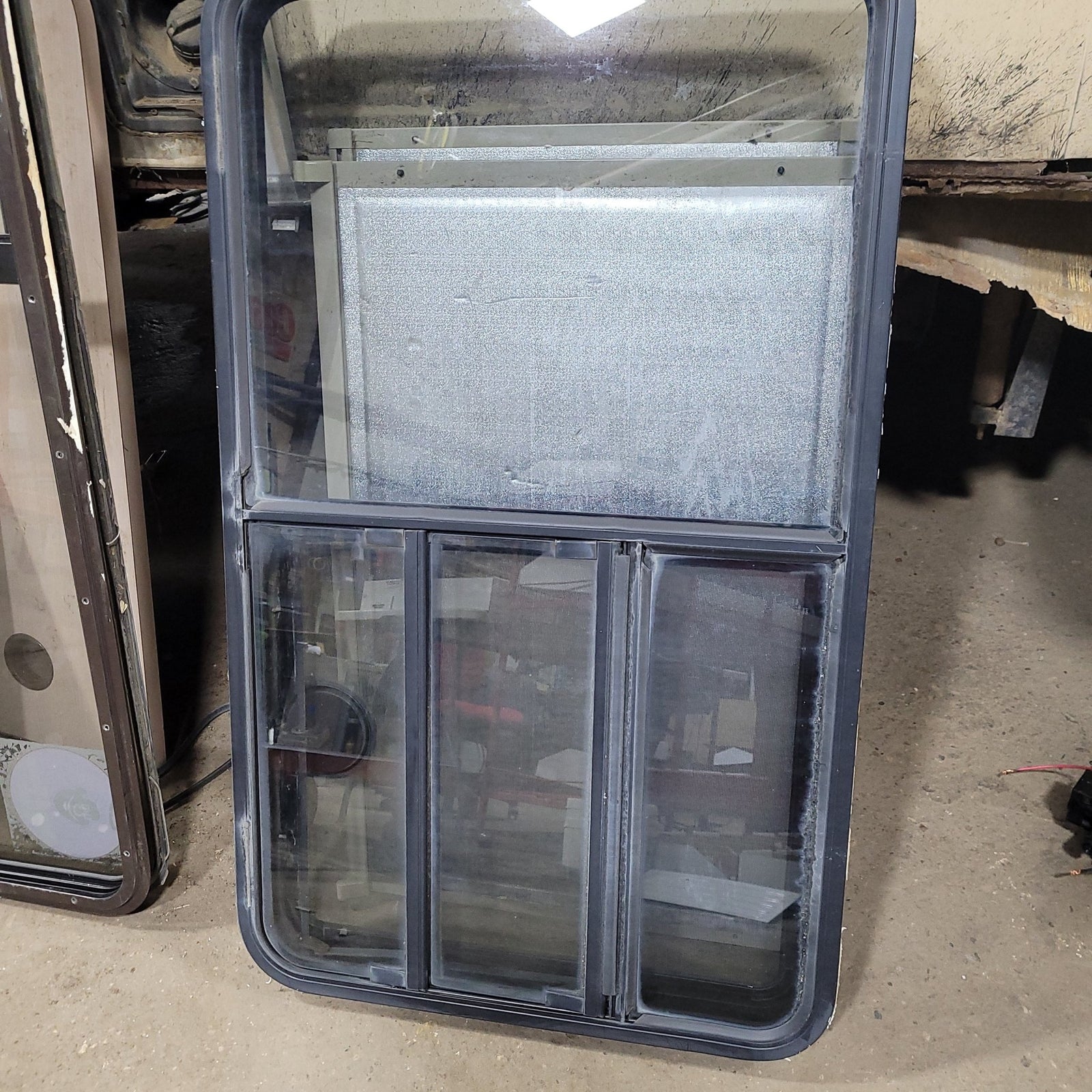 Used Black Radius Opening Window : 23 3/4