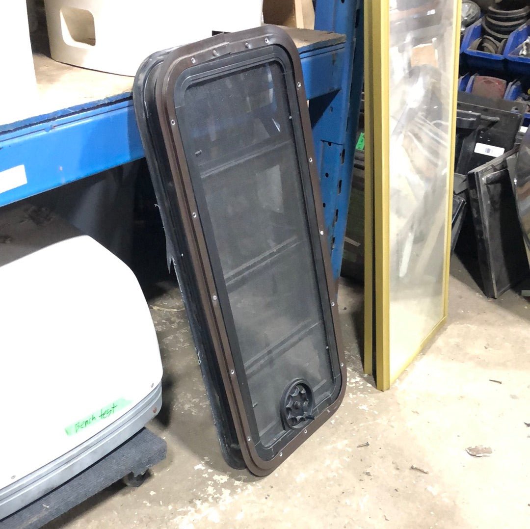 Used Black Radius Opening Window : 23 X 7 5/8 X 2