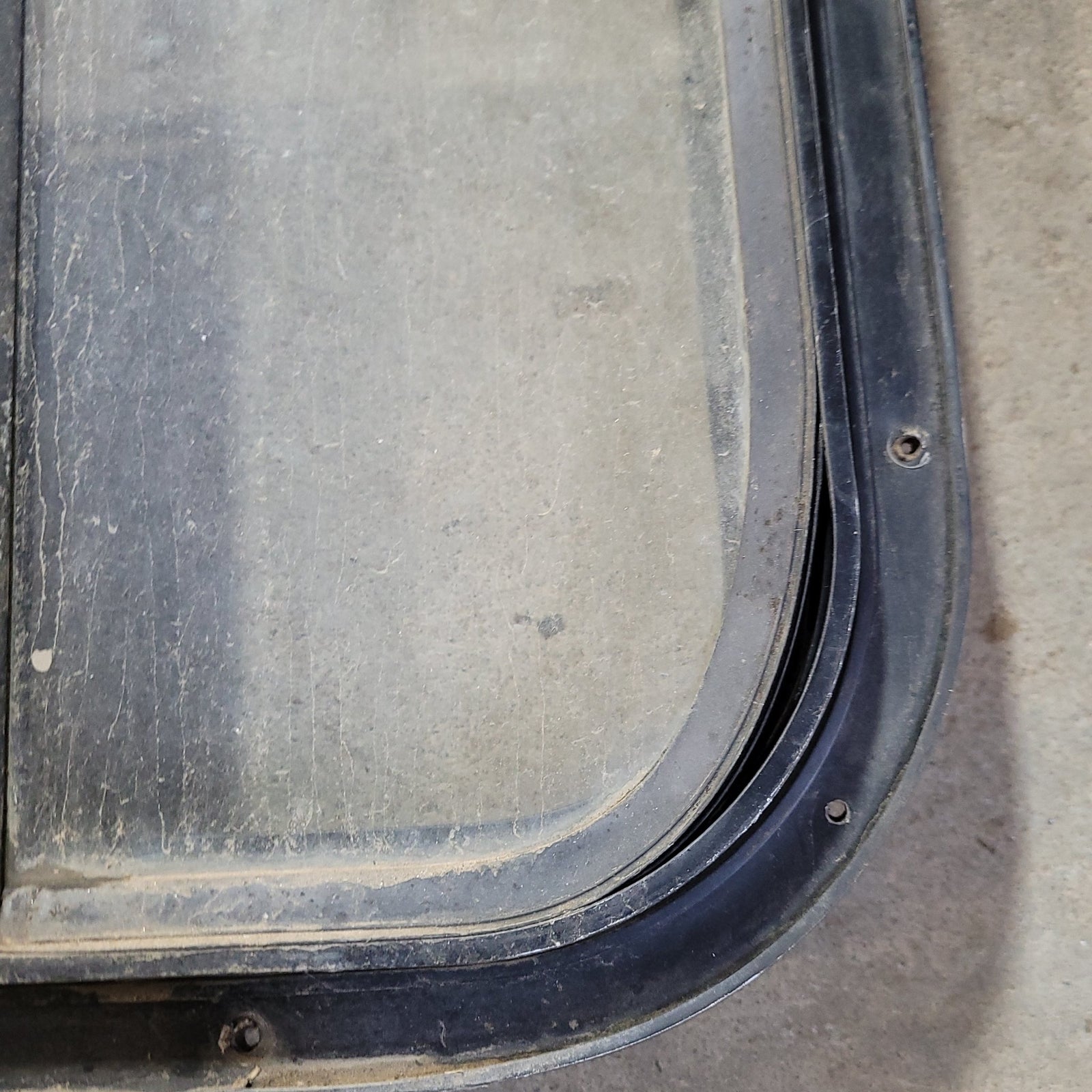 Used Black Radius Opening Window : 24 1/2 X 15 1/2 X 2