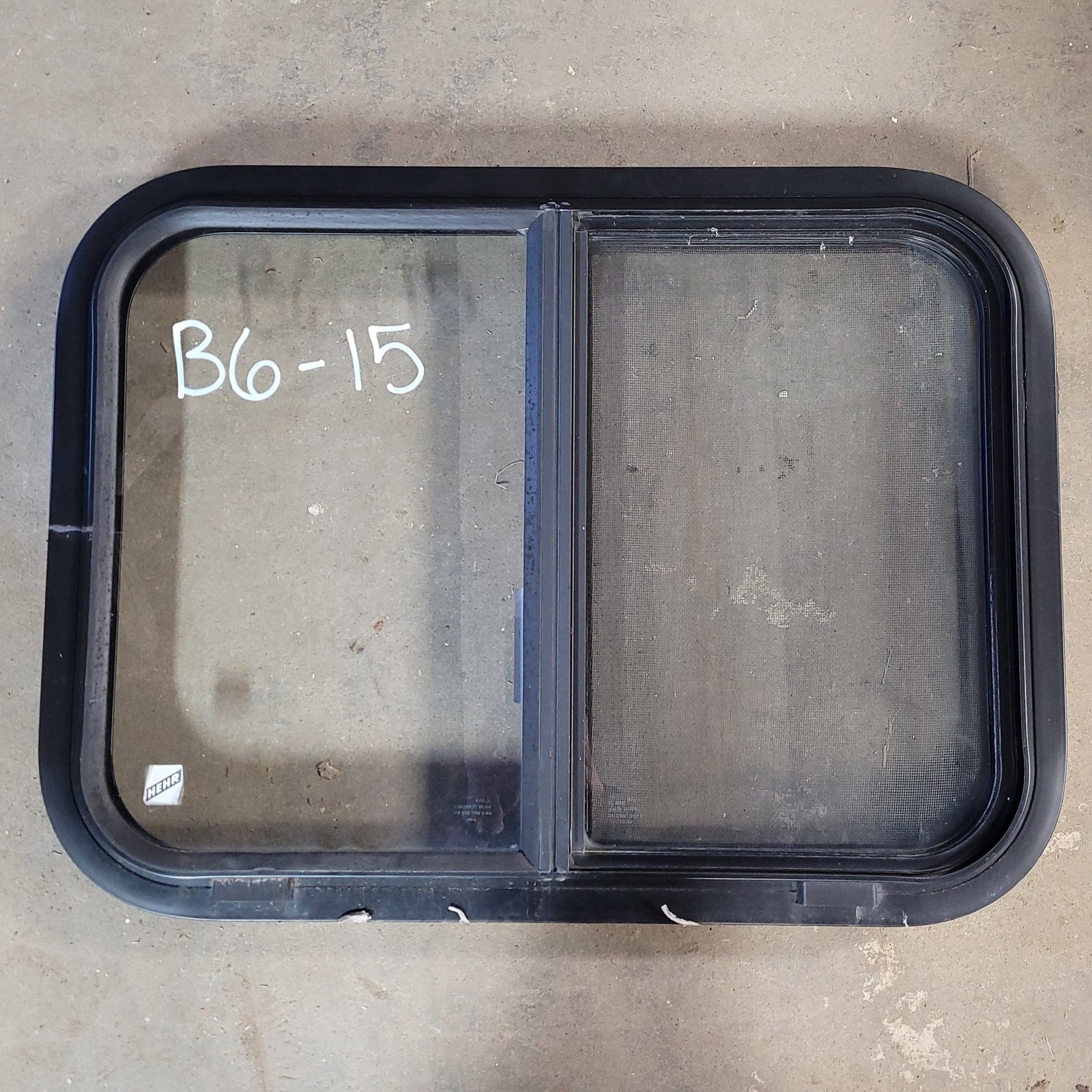 Used Black Radius Opening Window : 24 1/4 X 18 X 2