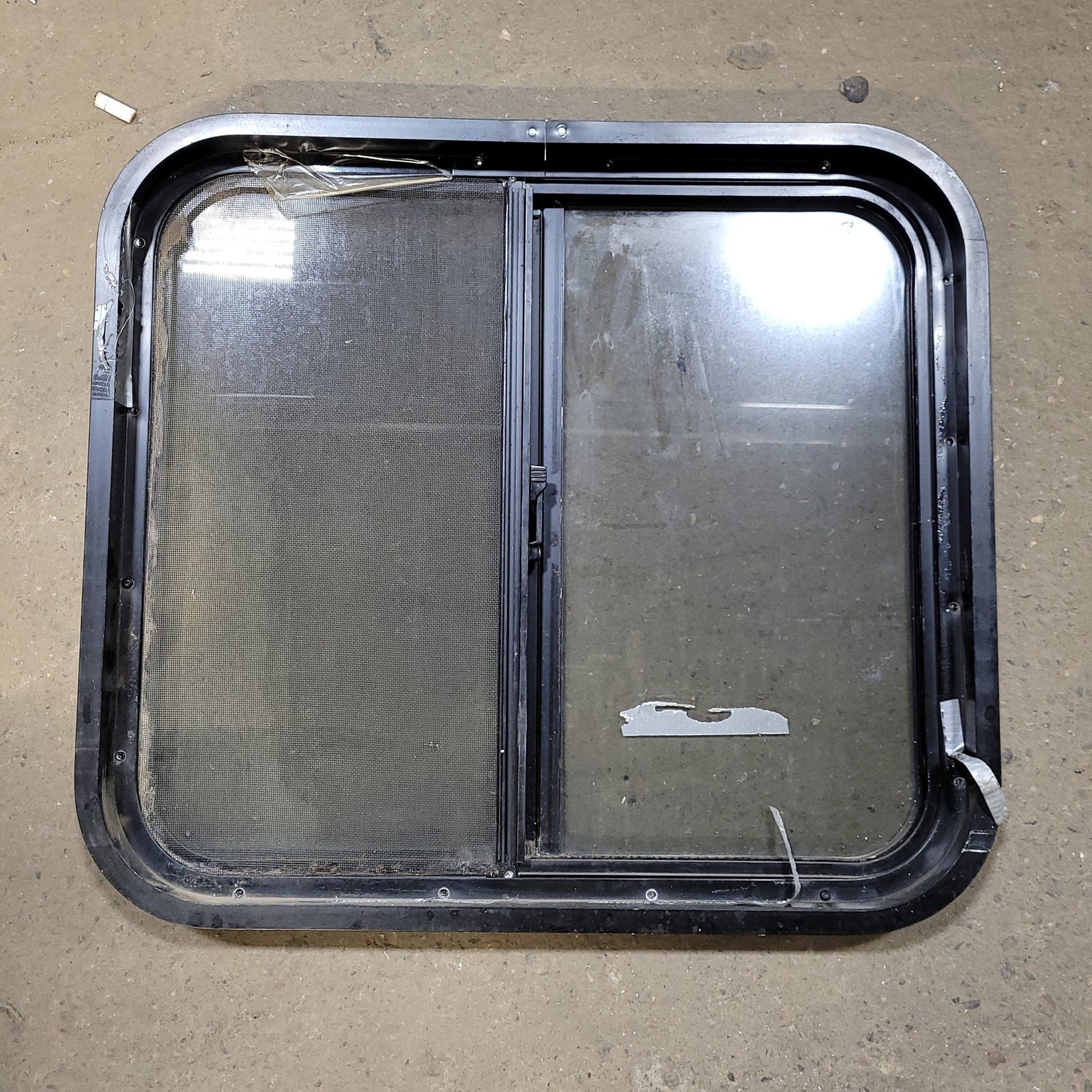Used Black Radius Opening Window : 24 1/4