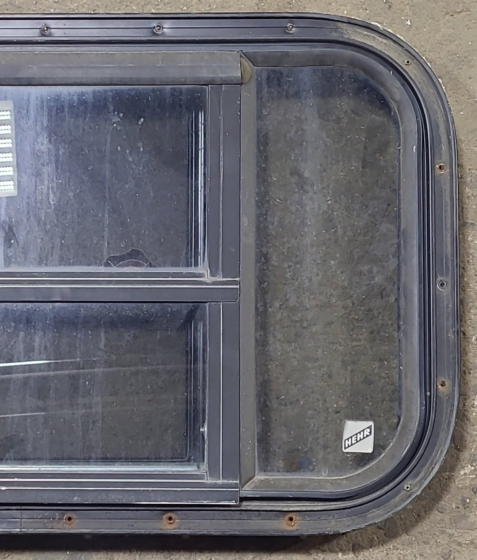 Used Black Radius Opening Window : 24 3/4