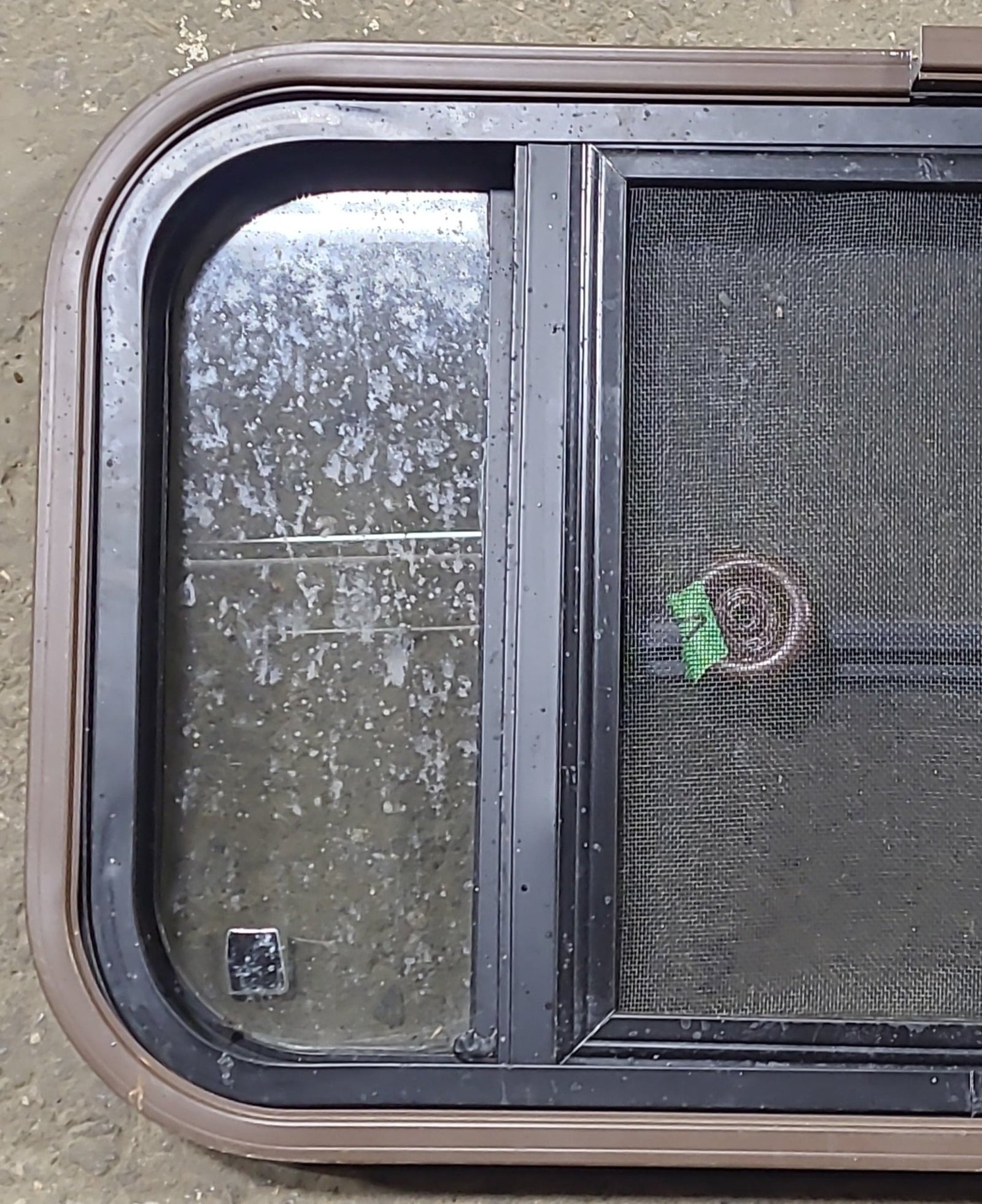 Used Black Radius Opening Window : 24 3/4