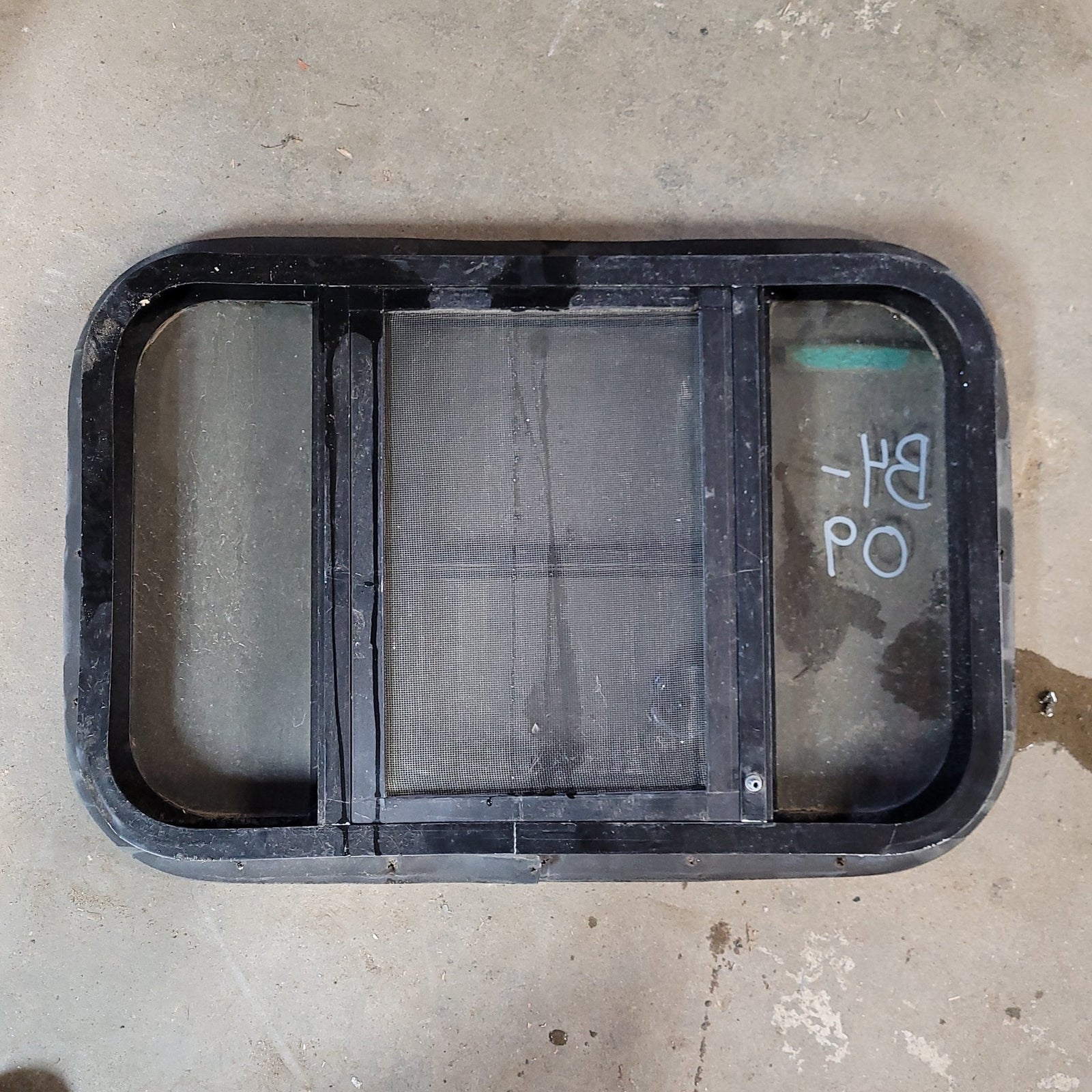 Used Black Radius Opening Window : 24 X 15 7/8 X 2