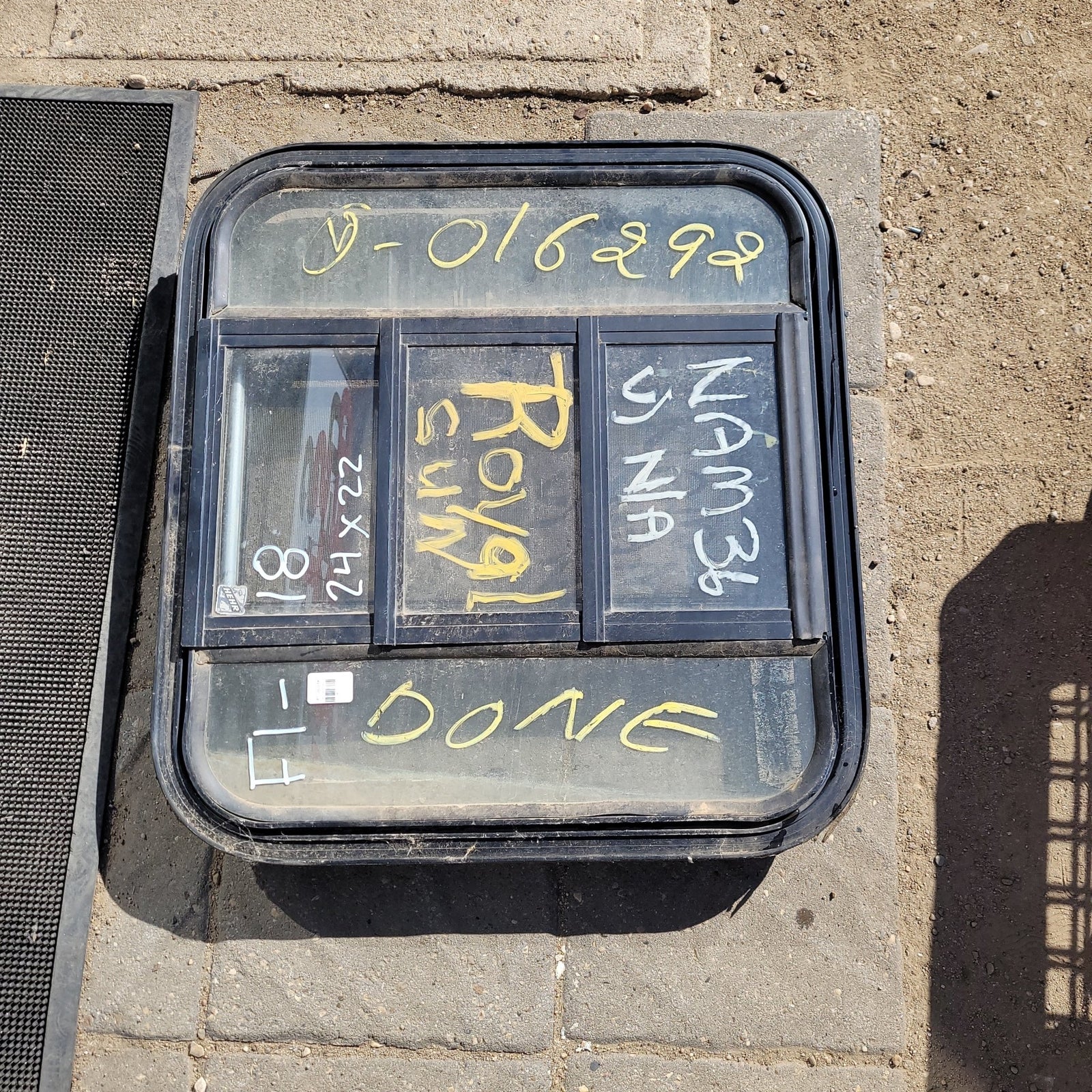 Used Black Radius Opening Window : 24 X 22 X 2