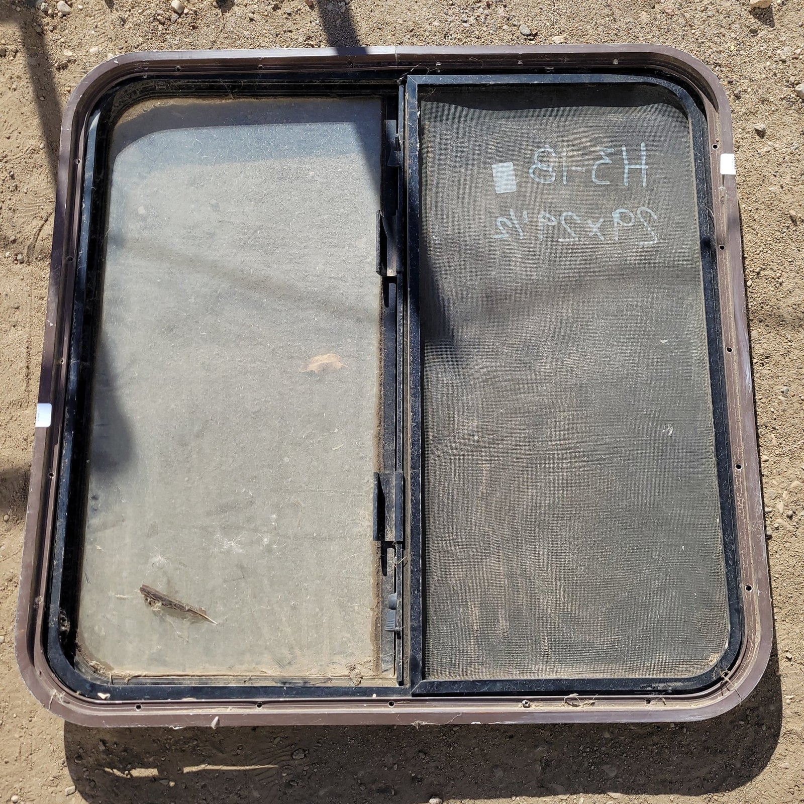 Used Black Radius Opening Window : 29 1/2 X 29 X 2