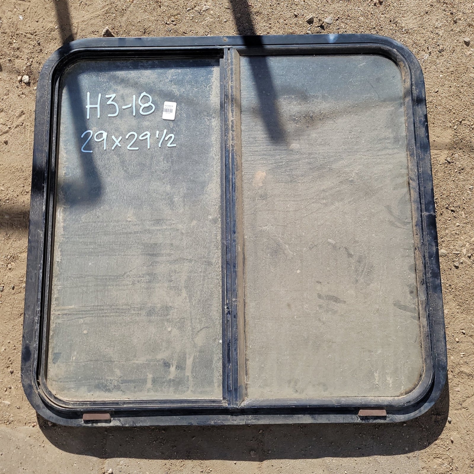 Used Black Radius Opening Window : 29 1/2 X 29 X 2